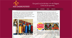 Desktop Screenshot of mbembroidery.com
